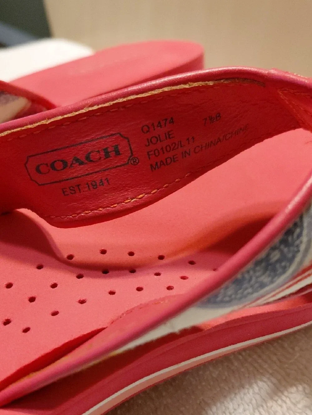 Coach Jolie Signature Flip Flop Sandal